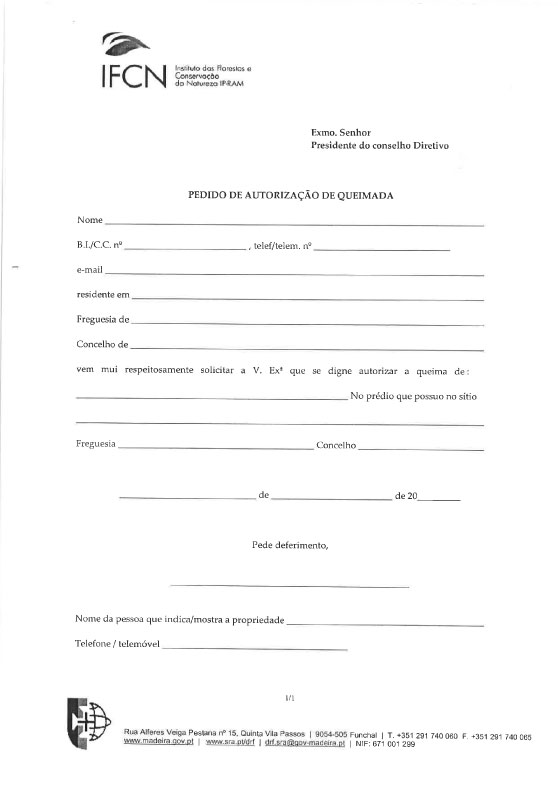 Pedido Para Queimada